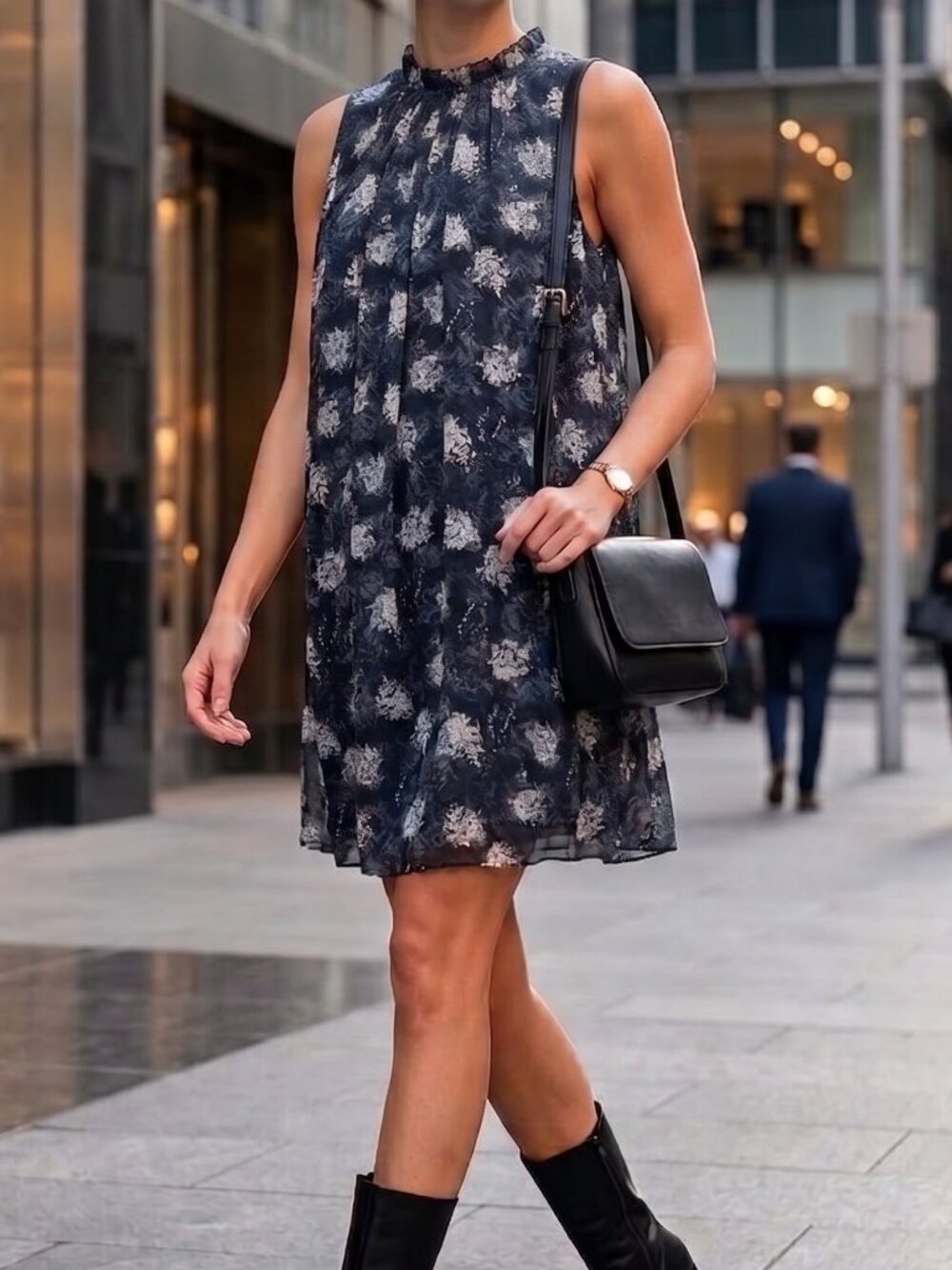 Joie Floral Chiffon Ruffle Mini A-Line Dress Size S